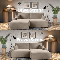 Narożnik z funkcją spania NABOO Tkanina Perla 10